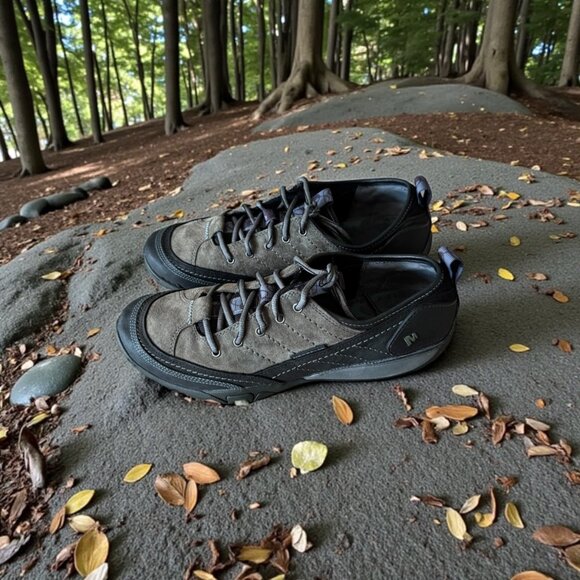 Merrell Mimosa Hiking Shoes Woman's 11 Lace Up Black/Gray Suede Low Top - Picture 12 of 12